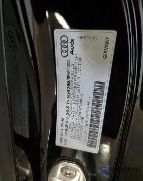 2009 Audi A5 Quattro from USA, damaged, VIN WAUDK78T09A051859